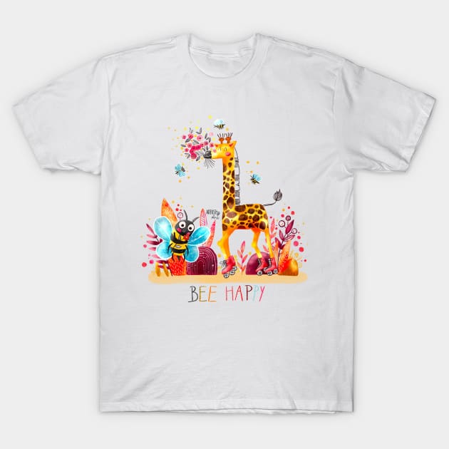 BEE Happy T-Shirt by Adzusi.art